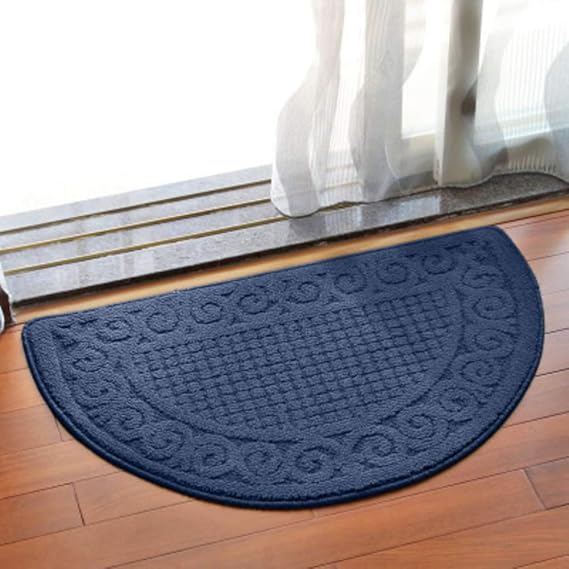 RPLW Half Moon Door Mat, Indoor Outdoor Entrance Mat Antislip Vintage Entry Rug Washable Floor