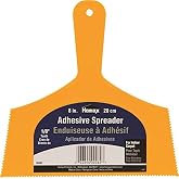 Homax Adhesive Spreader, Yellow, 8", 1/8" Tooth, Spreader for Indoor Carpet, 1 Count