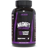 Huge Supplements Magnify Pump Pills &amp; Nitric Oxide Booster, Enhance Muscle Pumps, Fullness &amp; Vascularity, Science-Backed Ingredients - NO3-T Nitrates, Agmatine Sulfate, VasoDrive-AP (180 Capsules)