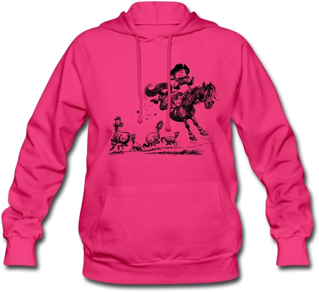 Spreadshirt Thelwell Horseman Taming Wild Horse Women's Hoodie