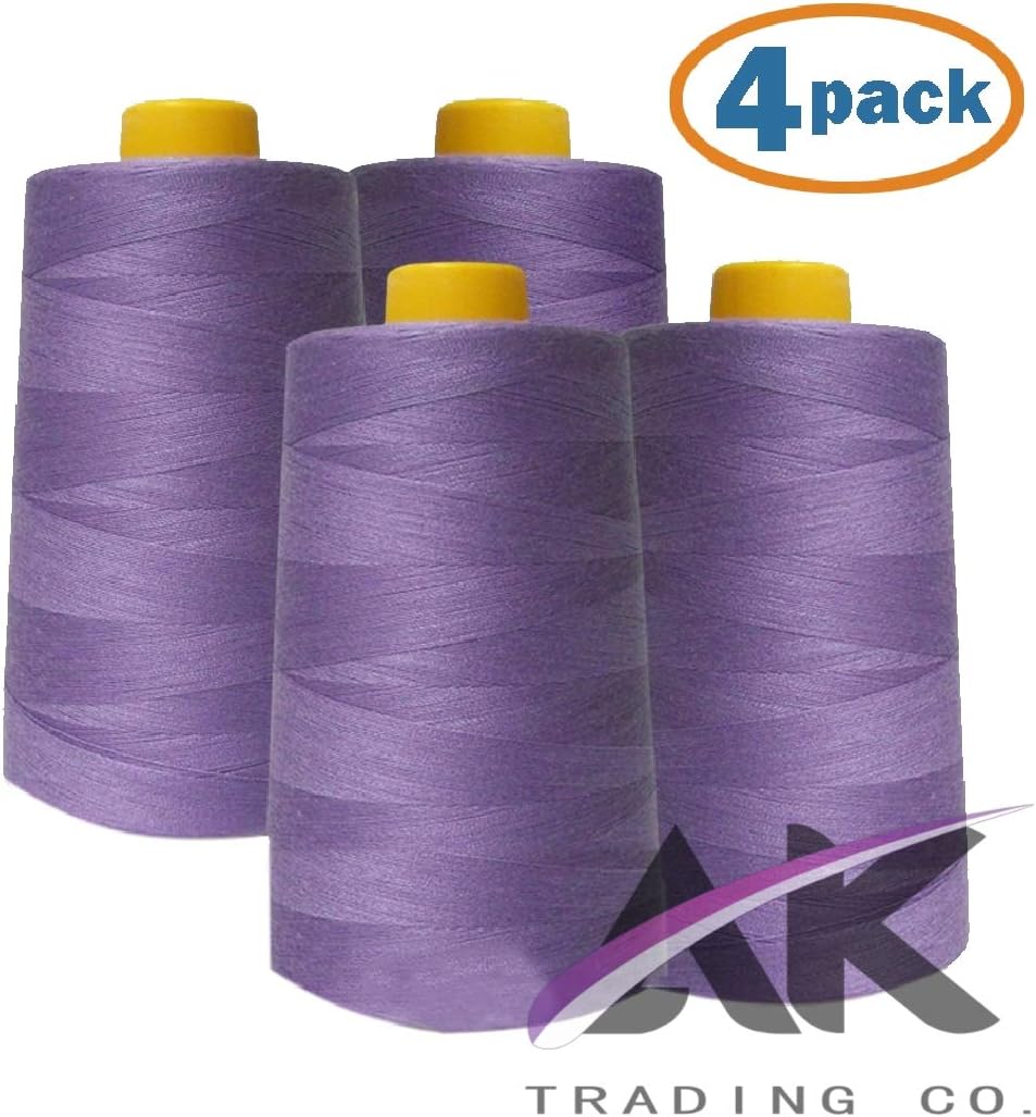 AK Trading 4Pack Lavender All Purpose Sewing Thread Cones