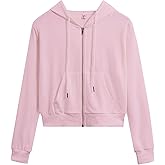 DRESSOLE Women's Cropped Zip Up Hoodie Casual Long Sleeve Workout Hooded Sweatshirt Coat
