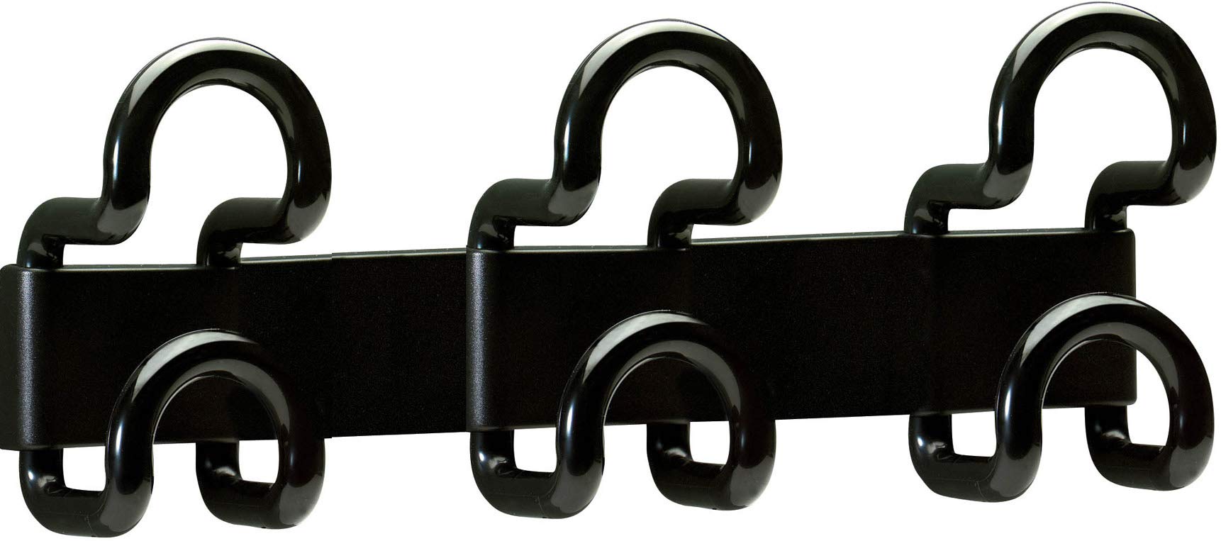 UNILUX FIL Triple Coat Hook, Plastic, Black