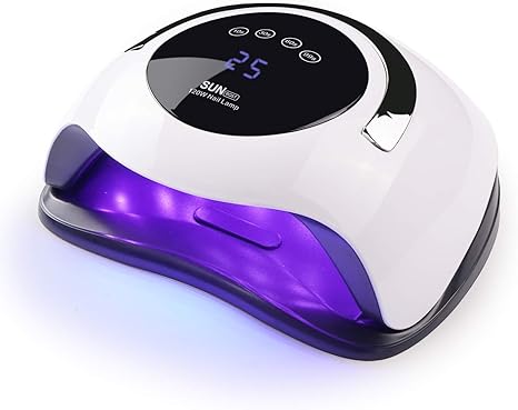 wevili sunbq5t lampara uv led 120 w profesional secador de unas gel luz polaca con 4 temporizador ajuste portatil mango lampara de curado lampara de