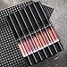7 Colors Matte Liquid Lipstick Lip Liner Pencil Set Double End Matte Liquid Lipgloss and Lipliner Set Waterproof Lip Gloss Non-Stick Cup Long Lasting Cosmetics Lip Stick Professional Lip Makeup Kit