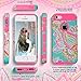 iPhone 5S Case, AnnBay For Apple iPhone 5/5S/SE Case Hybrid Cover Shock-Absorption TPU+PC and 2 Pieces Anti-Scratch High Impact Dual Layer Case Heavy Duty Case Armor Cover for iPhone 5 5S SE(Hot pink)