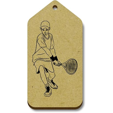 Azeeda 10 x Tenista 66mm x 34mm Regalo/Equipaje Etiquetas (TG00003708)