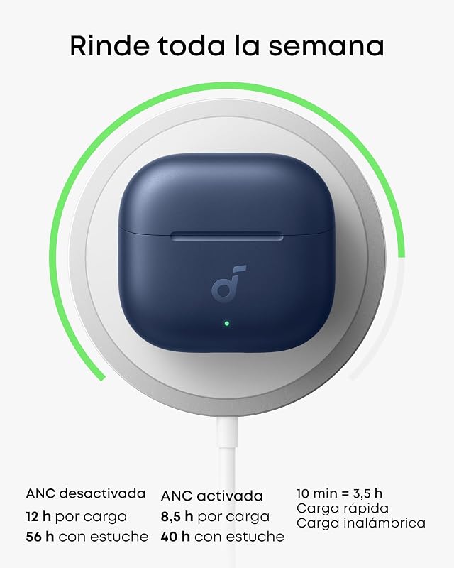 Anker P42i, Auriculares Bluetooth con ANC, 56h, IP55