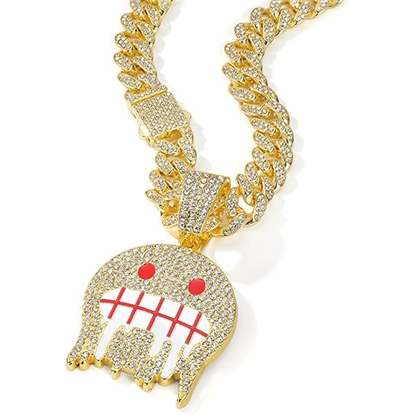Hip Hop Gorilla Pendant With 18 Inch Iced Out Box Lock Cuban Choker Chain – Bling Necklace Set