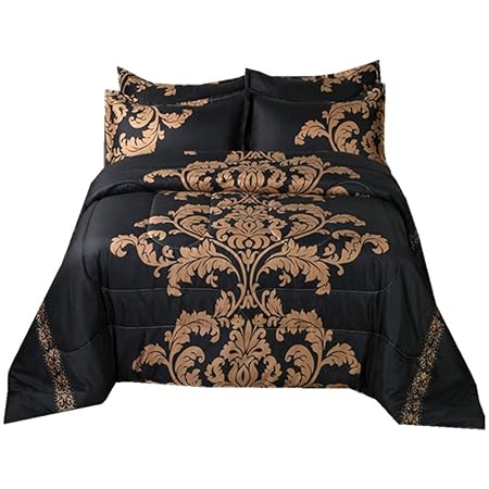 Ntbed Paisley Black Flower Comforter Set Bed In A Bag King Red