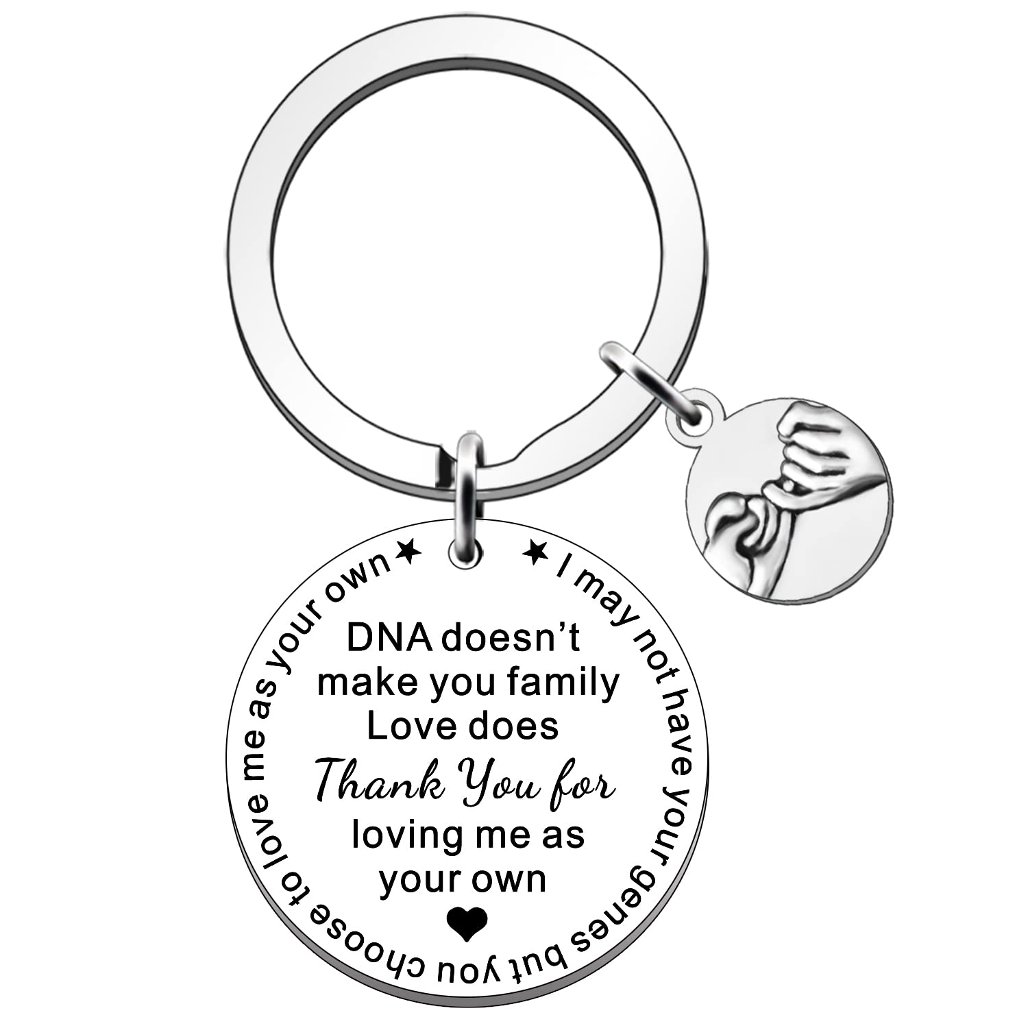 JETTOP Step Dad Gifts Step Mum Gifts Mother in Law Father In Law Gifts Birthday Christmas Mothers Day Fathers Day Presents DNA Doesn't Make You Family Love Does