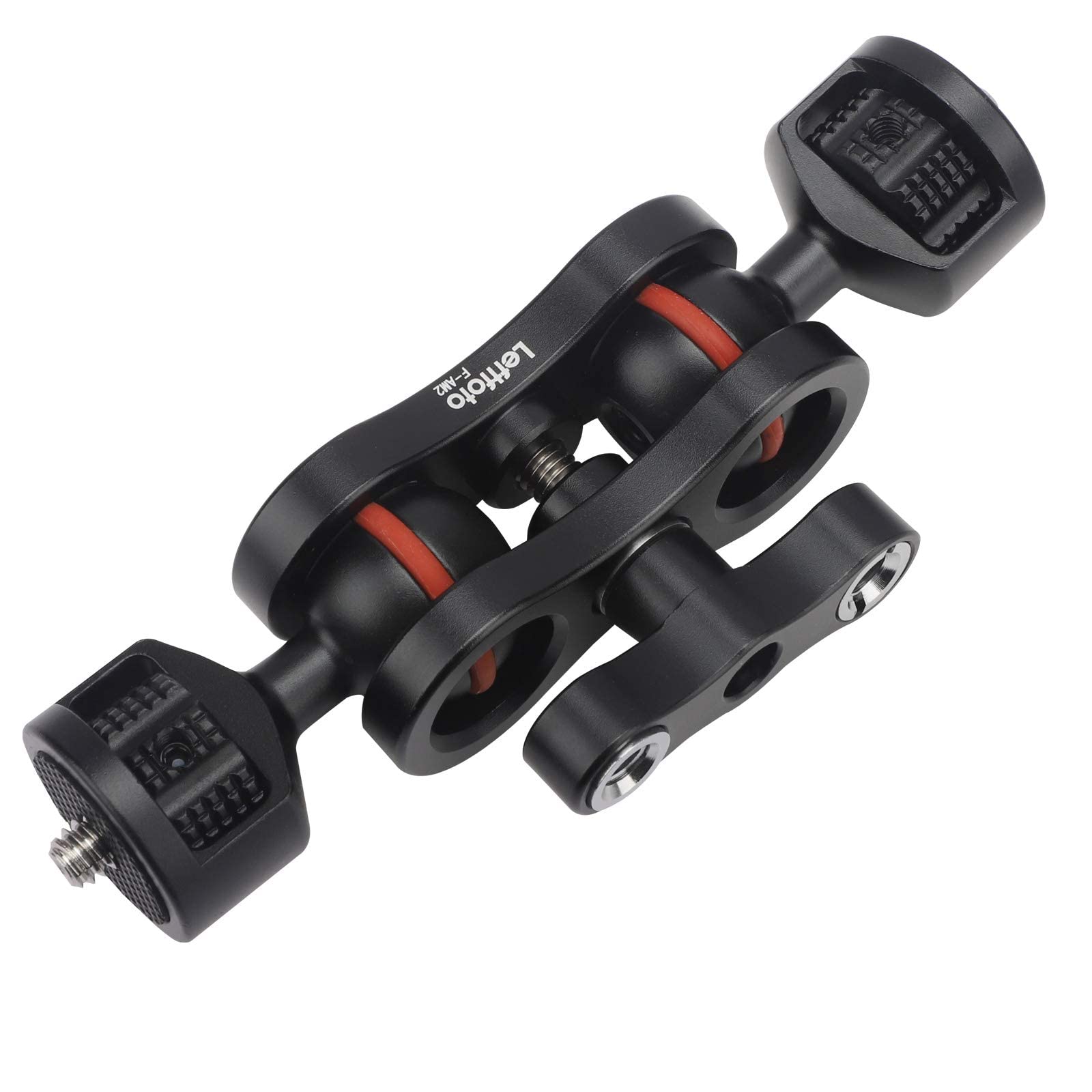 Articulating Double Ballhead Magic Arm Monitor Mount, Double Ballheads 360 Degree Rotation for DSLR Field Monitor Lights Audio Recorders Viewfinders Monitor Mount Bracket