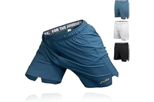 Gold BJJ Airflex Jiu Jitsu Shorts - Fight Short for No Gi, Wrestling, MMA & Boxing