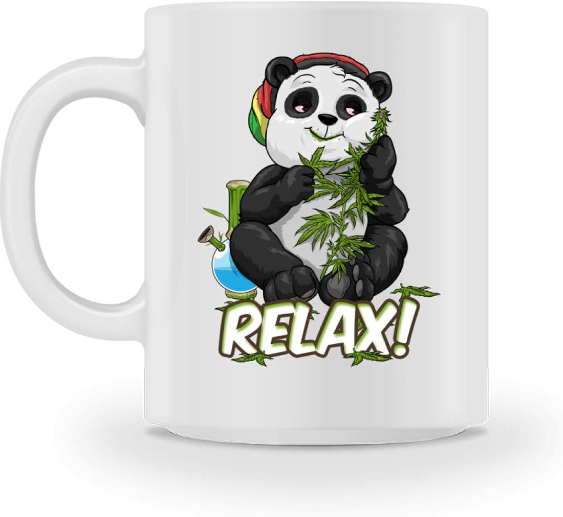Generisch Relax bekiffter Pandabär kiffen THC Bong Cannabis Kiffer