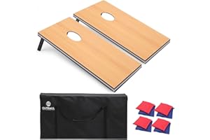 Outball Cornhole Set 4x2 and 3X2 Regulation Size Corn Holes Sets with Carrying Bags & 8 Bean Bags Cornhole Boards Bean Toss Games for Adults Family Outdoor Beach Lawn Outside Backyard Games