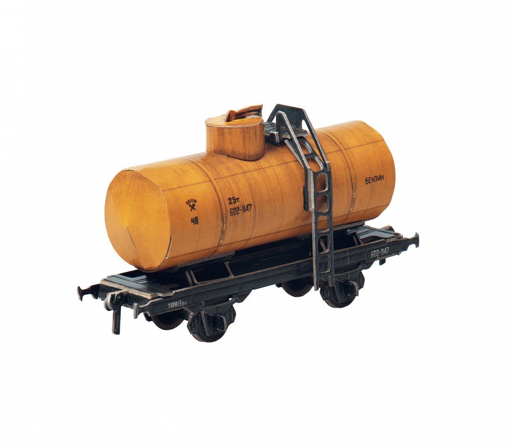 Keranova Clever Paper Railway Collection Benzine Biaxial Cistern 3D Puzzle, 1/87 Scale