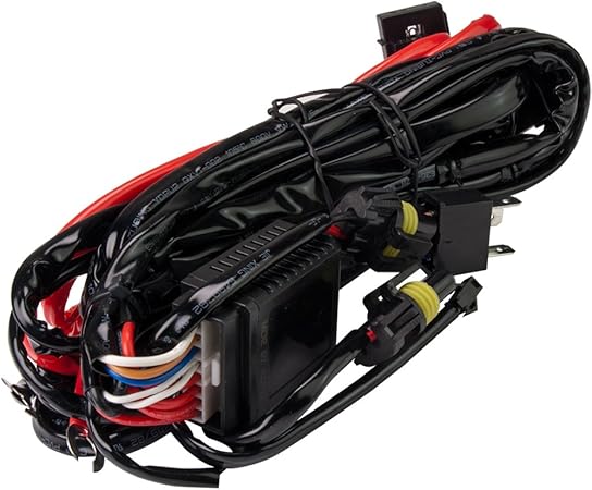 Amazon Autosite 電源強化 リレーハーネス H4 Hi Lo バッテリーから電源供給で電源安定的に 12v用 Hid オートサイト ちらつき防止 Diyパーツ 外装パーツ 35w 55w 対応 ワンタッチ装着設計 ライト用リレーハーネス 車 バイク
