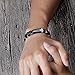 Ubeauty1999 Stainless Steel Crucifix Cross Leather Bracelets Cuff Bangle Wrist Band Blacelet, Black/Blue (3Pcs/ Set Bracelet)