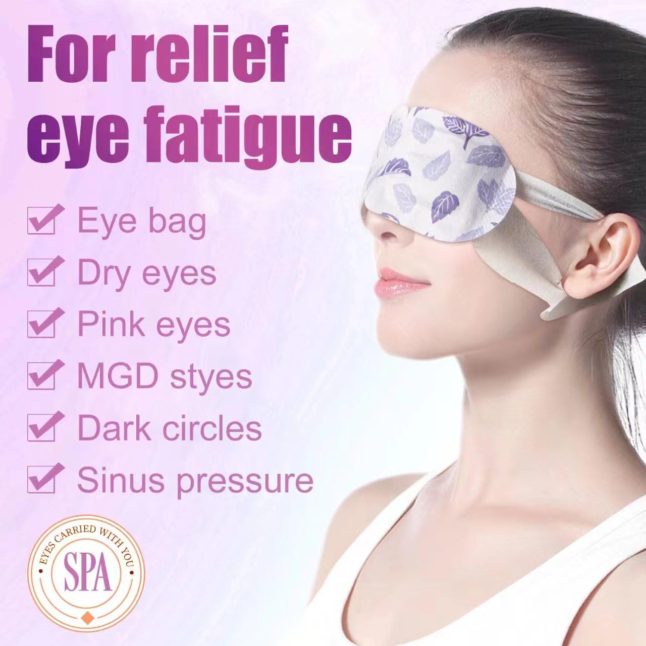 QINFENG 18 Packs Steam Eye Mask for Dry Eyes Self Heating Masks Cornea Care Rest Disposable SPA Warm Eye Compress Sleep Mask 30+ Minutes of Warmth for Reduce Eye Fatigue Travel Essentials (Unscented)