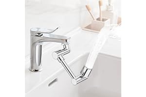 Swivel 1440° Faucet Extender for Kitchen Bathroom Sink, Adapters Included, 2 Mode Splash Filter Swivel Faucet Aerator, Kitchen Tap Extension, MSAFF 360° Angle Rotatable Multifunctional Sprayer