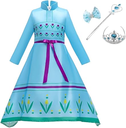 Amazon Coselsashop 子供 大人 用 アナと雪の女王 エルサ風 コスプレ 変身プリンセス コスチューム お姫ドレス ワンピース キャラクター 誕生日 プレゼント ギフト ハロウィーン クリスマス パーティー プリンセスなりきり 童話 仮装 演出 子供変装 舞台服 学園祭