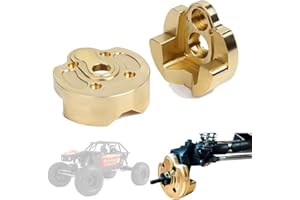 kingsea 2Pcs Heavy Brass Portal Drive Housing Steering Knuckle 170g Compatible with Axial Capra UTB SCX10III AXI03007 Capra Unlimited Trail Buggy UTB 1/10 Rc Crawler Brass Counterweight