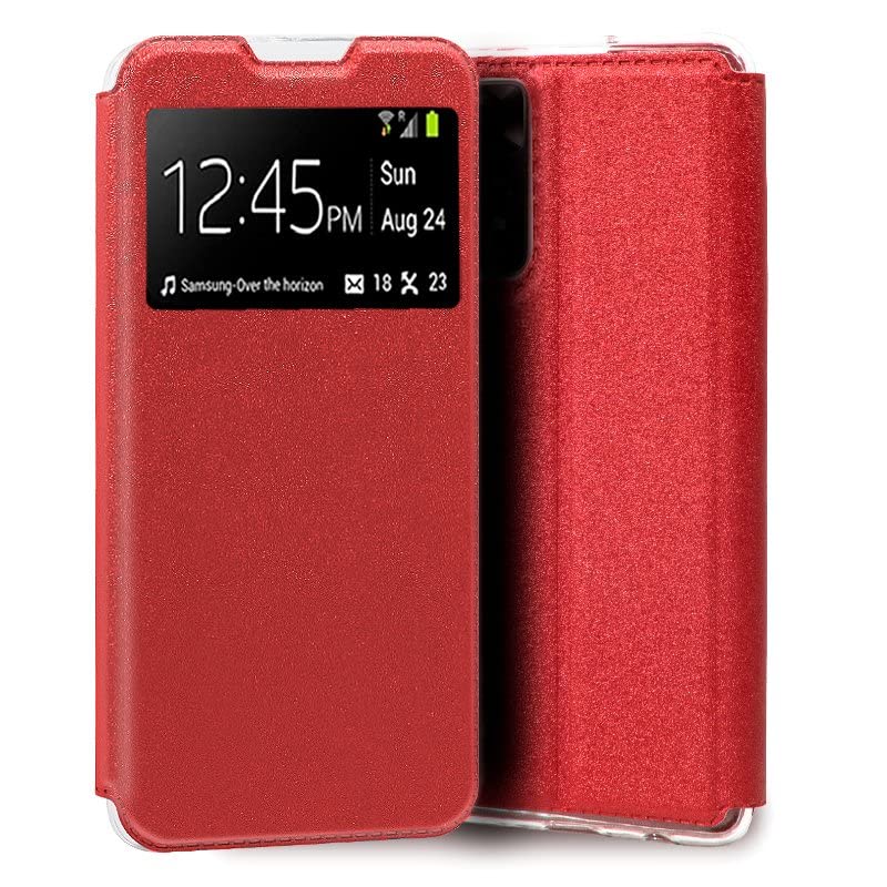 Cool Flip Cover Case for Xiaomi Redmi Note 11 Pro/Note 11 Pro 5G Smooth Red