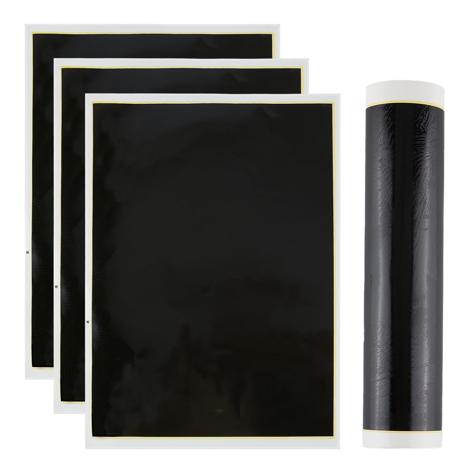 NICENEEDED 4 PCS Black Laser Engraving Marking Paper, 39x27CM Laser Dimming Paper Laser Engraving Test Focus Paper, Laser Engraving Material for Glass, Metal Ceramics, DIY Crafts