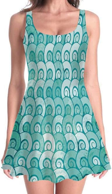 aqua swing dress