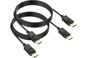 UVOOI 4K DisplayPort Cable 3FT 2-Pack, Display Port to Display Port Cable for Monitor DP to DP Male to Male Adapter 4K@60Hz, 2K@144Hz, 1080P