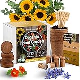 Organic Edible Flower Garden Seed Kit - 23pc Indoor
