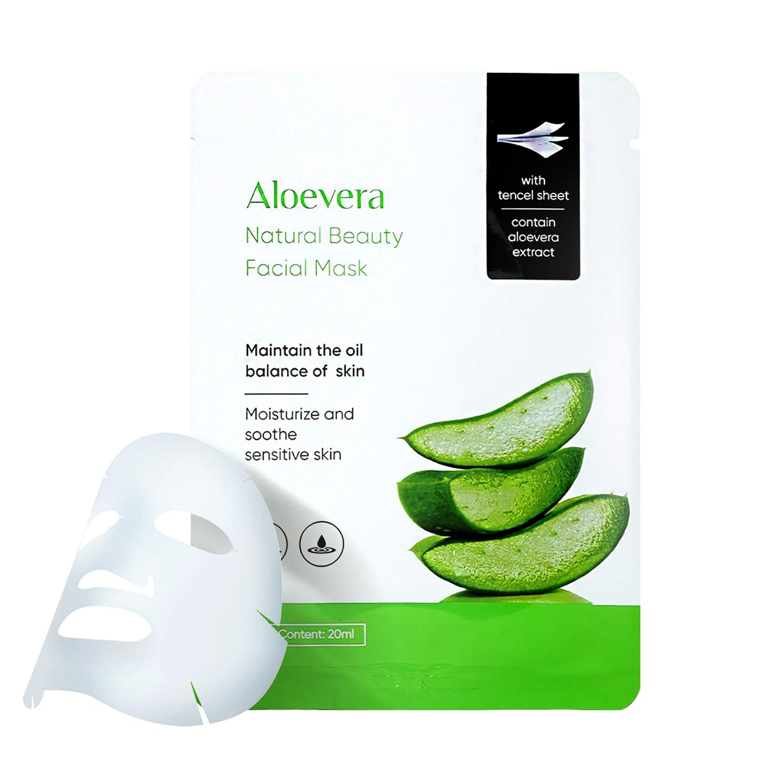 MINISO Natural Beauty Facial Mask(Aloevera) Amazon.in Beauty