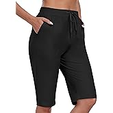 MoFiz Womens 13" Knee Length Hiking Shorts Quick Dry Water Resistant Athletic Travel Golf Bermuda Shorts with 3 Pockets