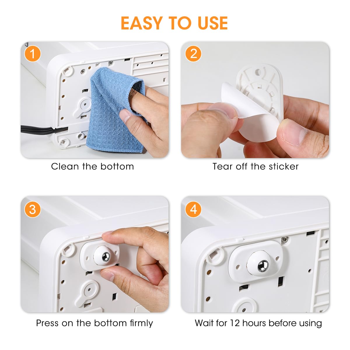 AIEVE Appliance Rollers, 8 Pack Small Appliance Slider, Self Adhesive Caster Wheels, Mini Swivel Wheels for Kitchen Countertop Easy Moving