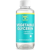 Vegetable Glycerin (8oz)| USP Food Grade and Kosher| Non- Irritating and Non-Toxic | Pure, Colorless, and Odorless| Great Bas