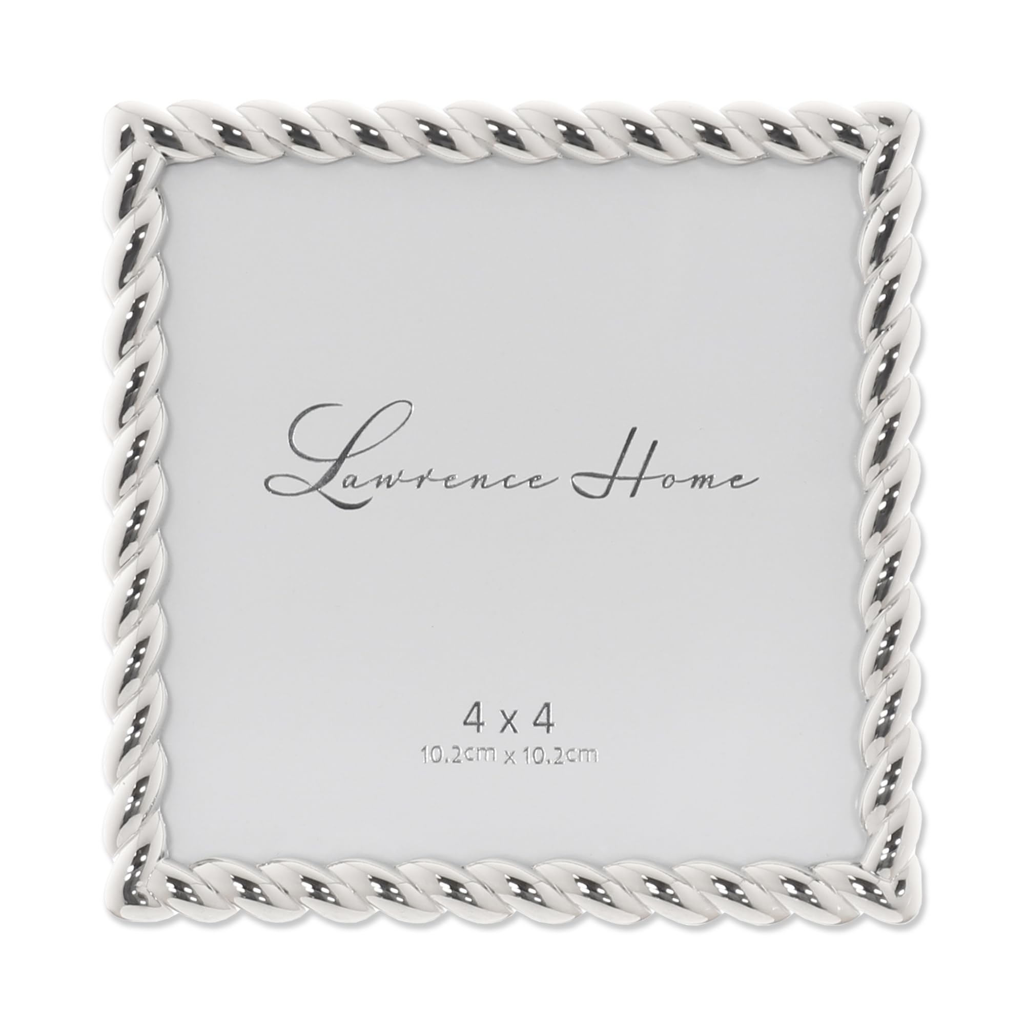 Lawrence Frames Rope Design Metal Frame, 4x4, Silver