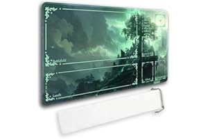 MATPYOS Durable MTG Playmat TCG Playmat with Zone and Locking Edges for MTG Gaming - Includes Waterproof Storage Bag (playmat (41),with Zone)