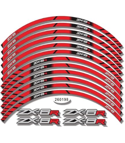 YLFDC Motorcycle Rim Reflective Tape Sticker 17inch Wheel Stripes
