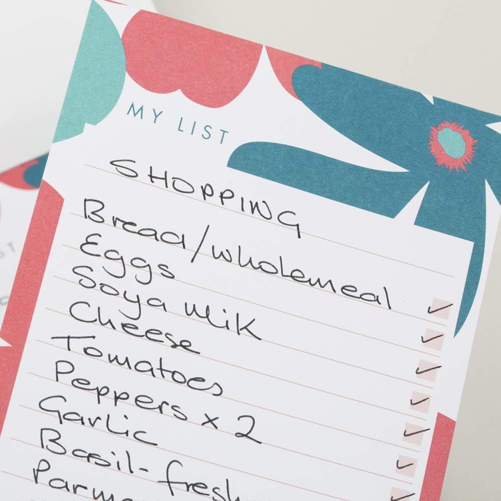 Matilda Myres Shopping List Pad - Magnetic Fridge List Pad with 100 Tear-Off Sheets, Teal, 232 x 97mm - Image 5