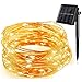 ANTSIR Outdoor Solar Powered Copper Wire String Lights,200 LEDs 66ft 8 Modes,Waterproof for Landscape,Garden,Trees,Weddings,Parties