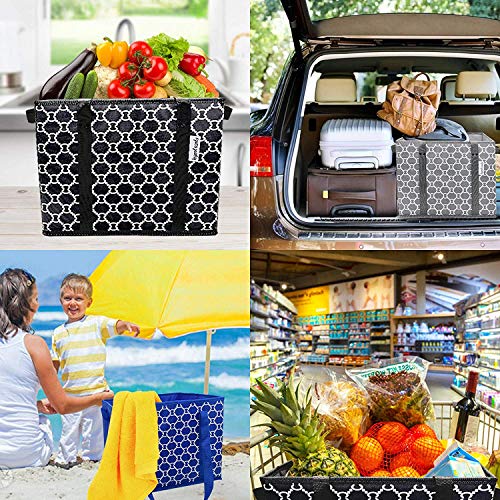 Washable Reusable Grocery Bags Heavy Duty Shopping Bags with Zip Coin