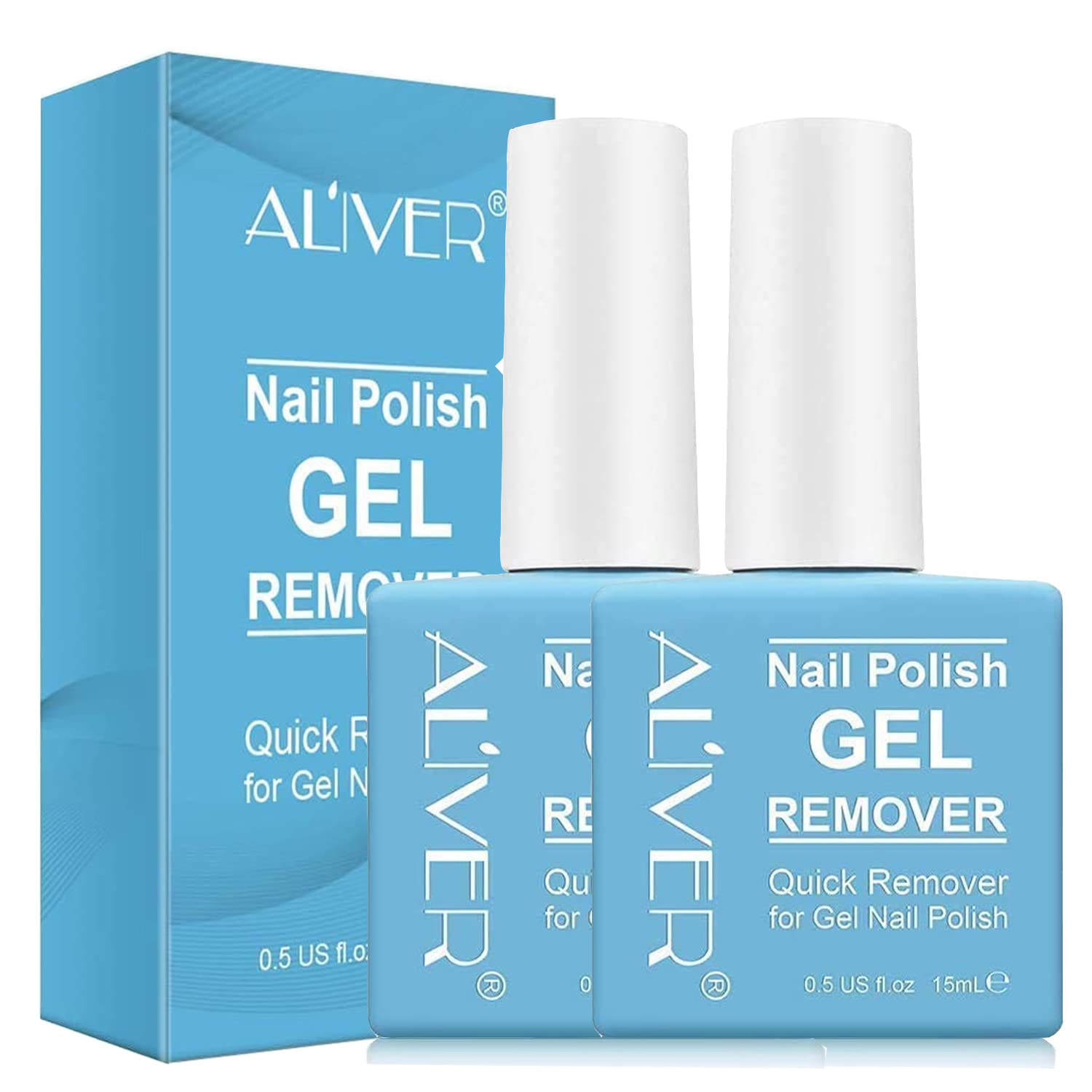 Magic Nail Polish Remover 2 Pack, Remove Gel Nail Polish, Easily Quickly Peel Off In 2-3 Minutes, Professional Removes Soak-Off Gel Nail, Protect Nail, No Need For Foil, Soaking Or Wrapping, 0.5 Fl Oz