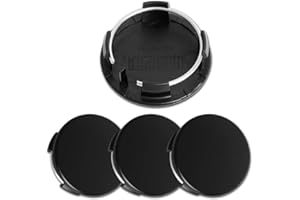 MOTOREXPERTZ ME 2.25Inch 57MM Wheel Center Caps for Tesla Model S Model X Model Y Model 3 Rivian R1T Rim Hub Caps 6005879 00 A, Pack of 4 (Matte Black, Outer 57MM, Inner 50MM)
