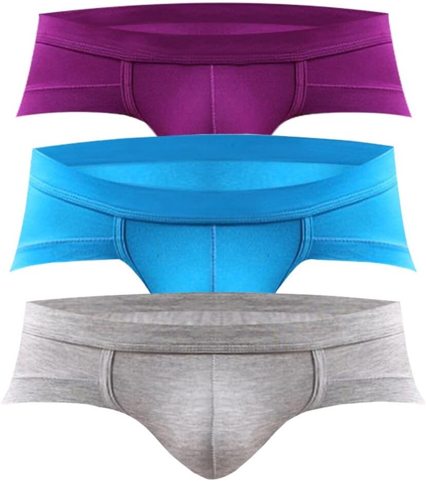 DDSColourElastic Sexy Men's Slip Underwear Underpants Lingerie for Men Low Waistband Triangle Bikini Breathable Briefs 3