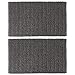mDesign Cotton Non-Slip Soft Bathroom Rug, Absorbent Bath Mat - Water Plush for Bathroom Floor, Bathtub, Shower - Machine Washable - 2 Pack - Charcoal/Dark Gray