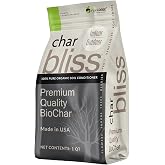 Char Bliss (1 Qt) - Organic Biochar Soil Amendment for Plants &amp; Gardening | OMRI-Listed BioChar Plant Charcoal - Charcoal for Plants, Potting Soil, &amp; Fertilizer - Horticultural Charcoal Alternative