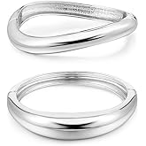 Elegance 11 designs Gold Plated Cuff Bangle Bracelets For Women Set Chunky Trendy Gold Bracelet Minimalist Hinged Arm Cuff Jewelry Gift 2pcs