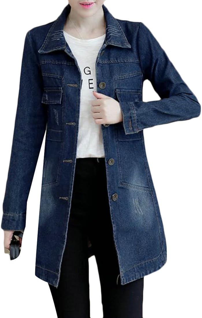 plus size denim trench coat