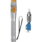Fiber Optic Visual Fault Locator Kit, VFL Pen for Fiber Cable Test, Red Light Finder for Single Mode and Multimode Cable, Compatible with SC ST FC LC Connectors, Network Maintenance Test Tool