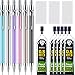 Bememo 15 Pieces Mechanical Pencil Set 0.5 mm, Assorted Colors, 6 Pieces Mechanical Pencils and 6 Tubes Refills with 3 Pack Erasers for Office and School